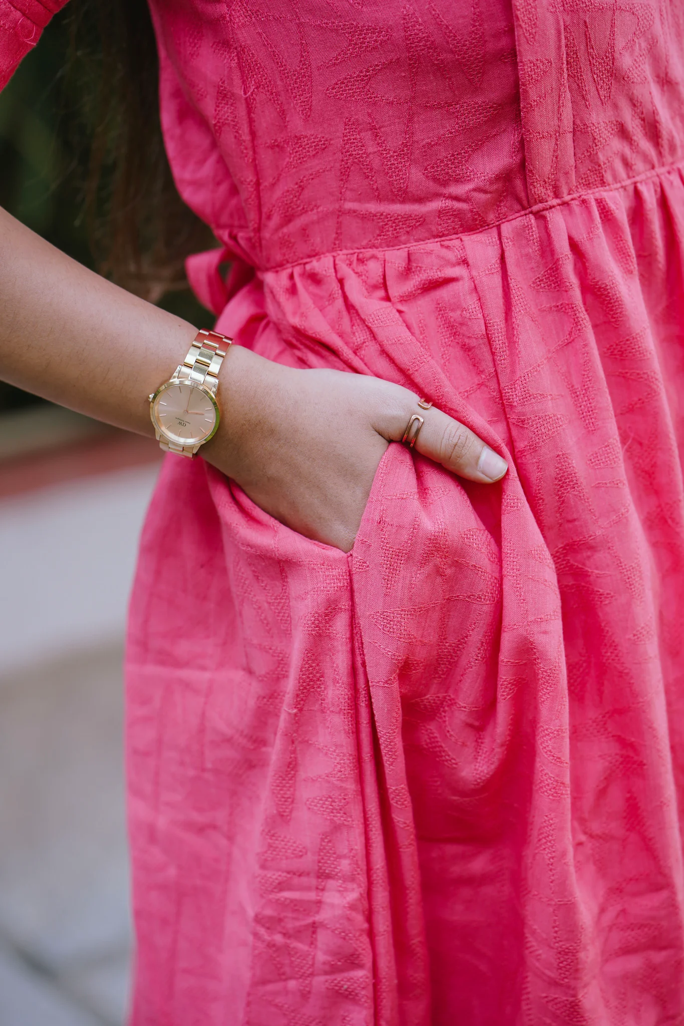 Maternity Gown - Coral Rose - Image 4