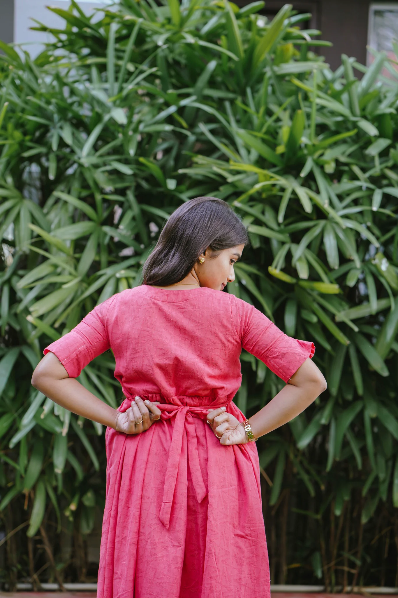 Maternity Gown - Coral Rose - Image 5