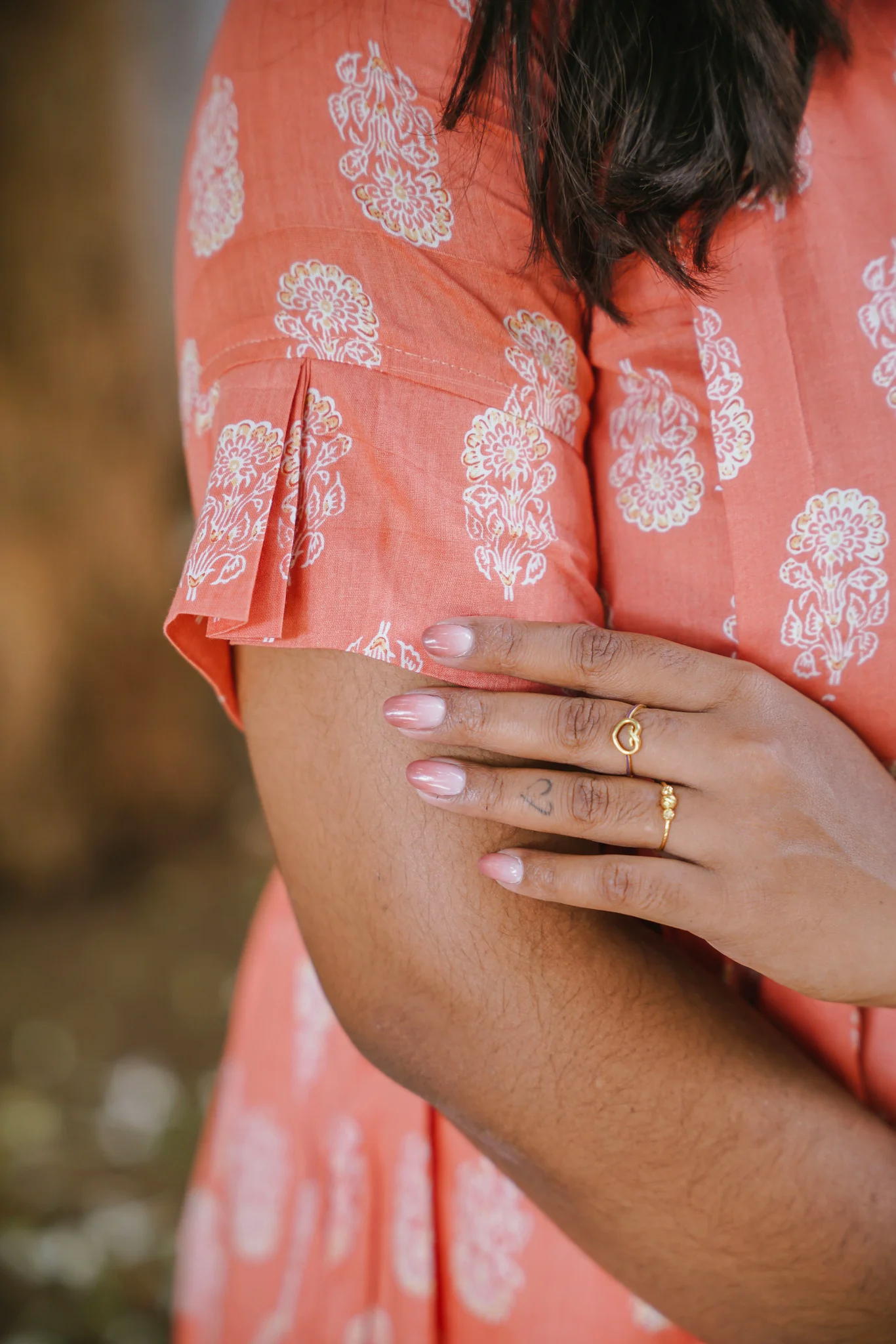 Maternity Gown - Coral Whisper - Image 3