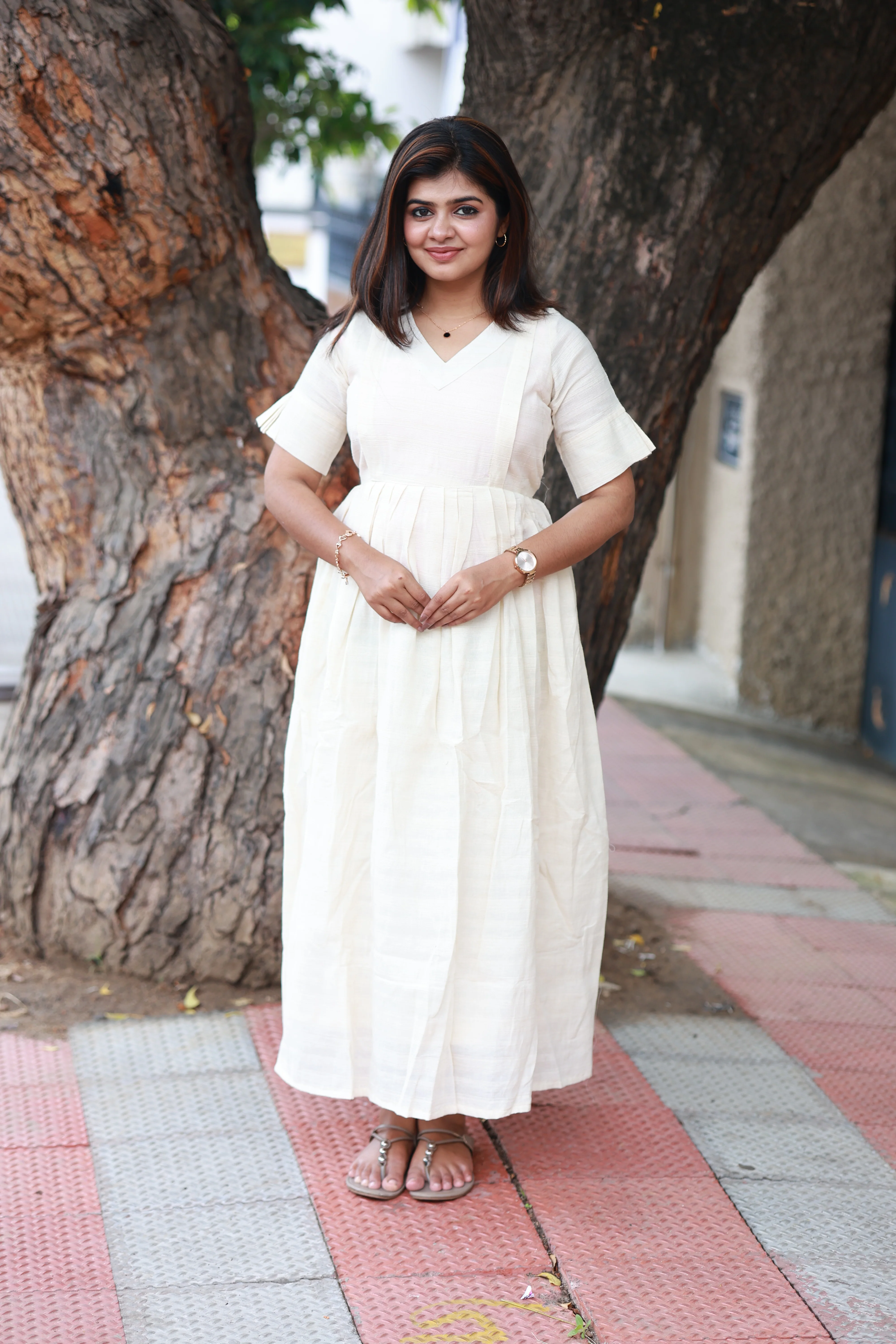 Maternity Maxi/Gown - Moonlit Cream