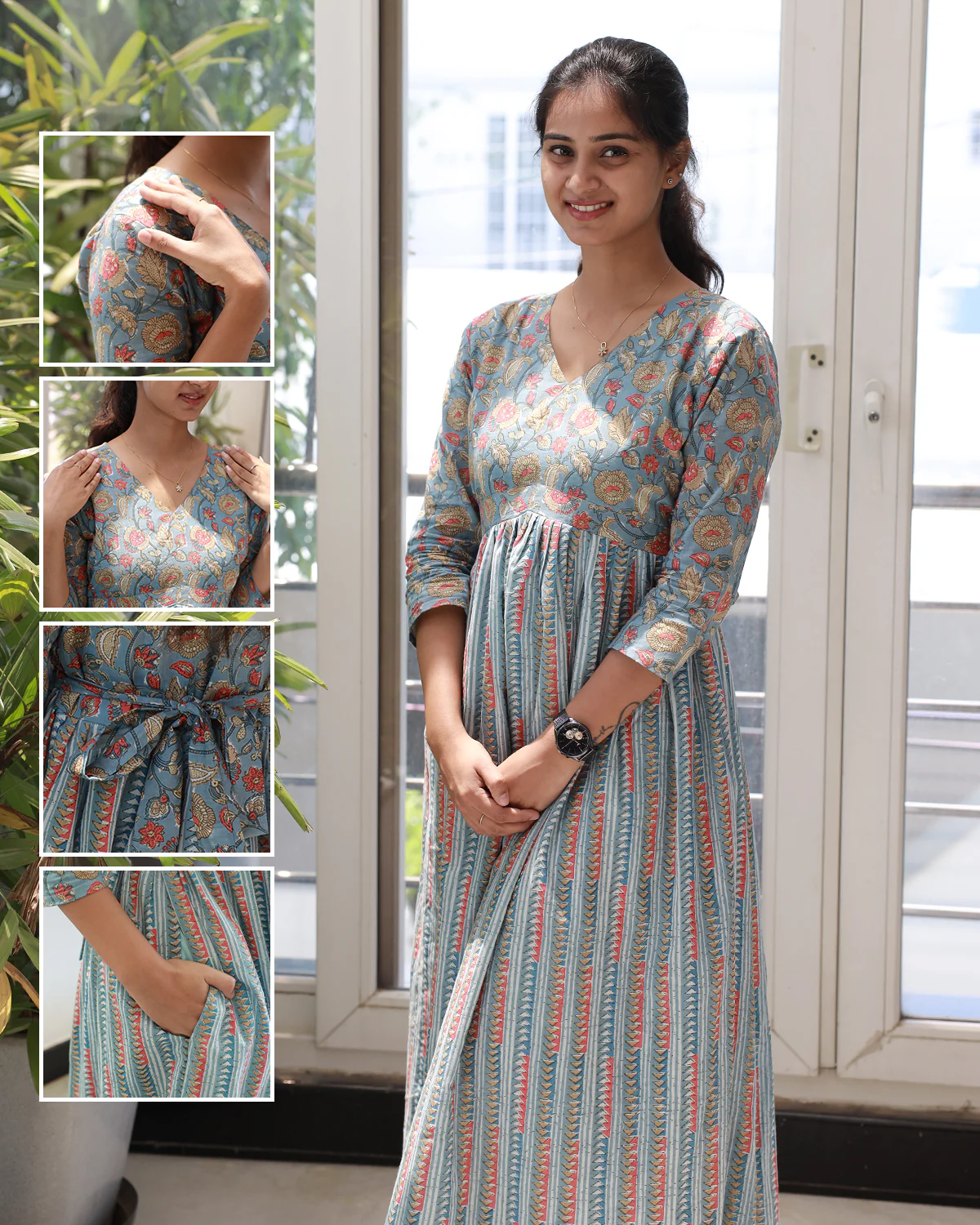 Normal cotton gown/maxi - with cotton lininh- Nightingale - Plus size - Image 6