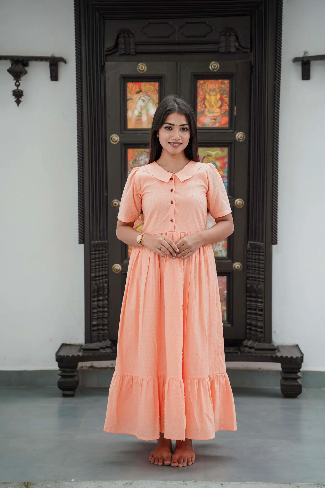Gown/Maxi- Peach Bloom - Image 3