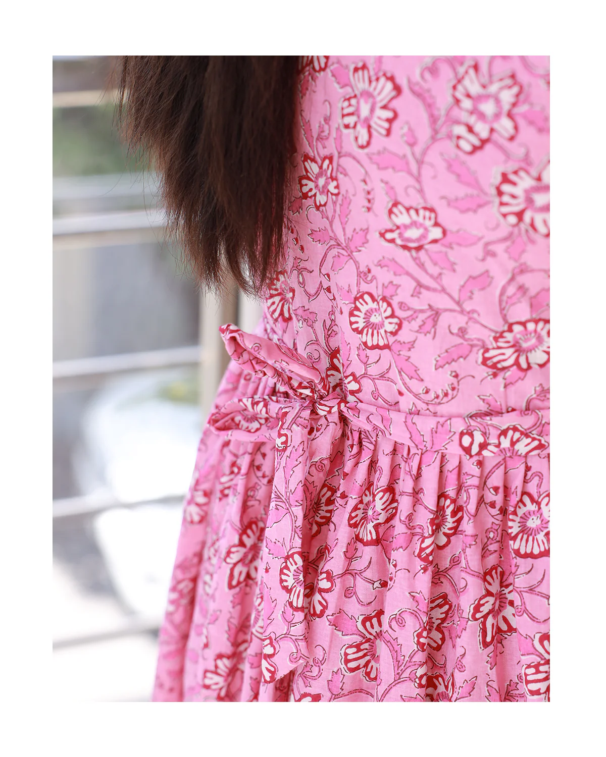 Normal cotton gown/maxi - cotton lining - Pink petal - Image 5