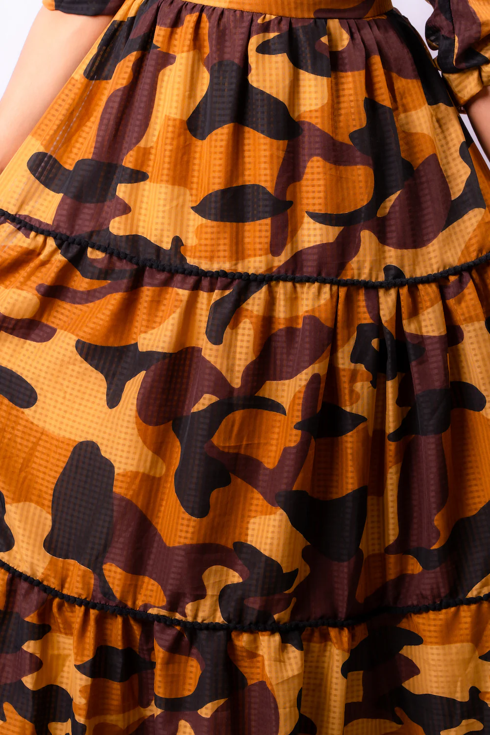 Chiffon 3 tier maxi- with cotton lining - Sienna - Image 5