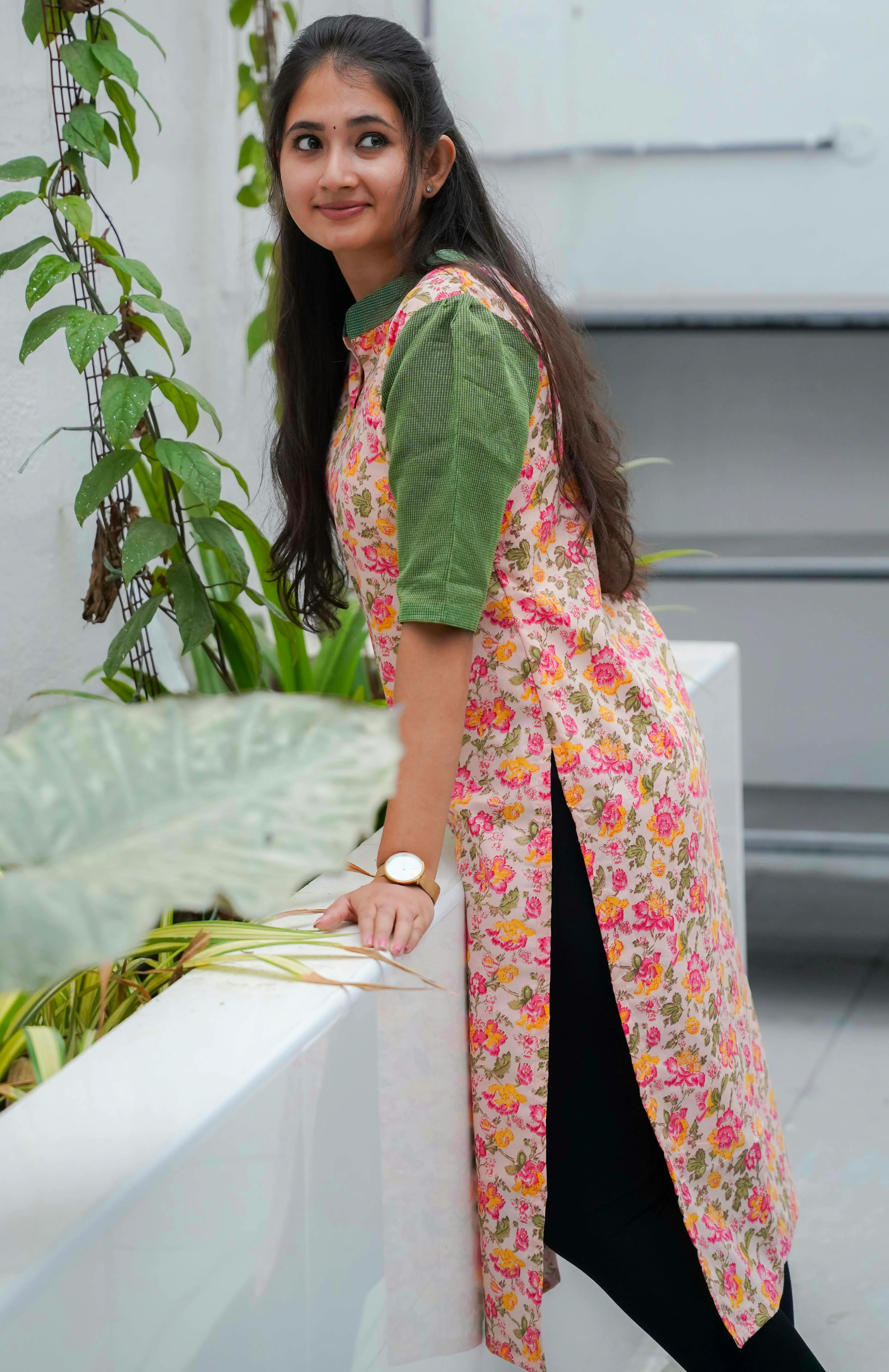 Office wear kurti - Thendral - Image 4
